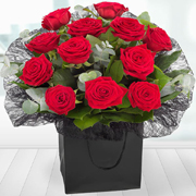 A Dozen Red Roses Gift Bag Peak Time